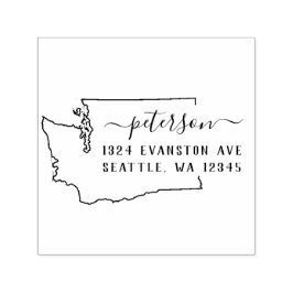 Die Briefmarke der Washingtoner Rücksendeadresse i Permastempel