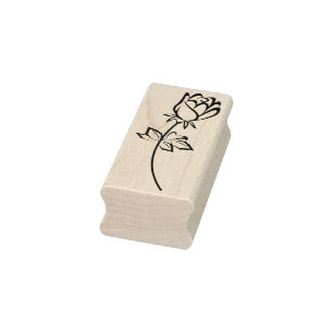 die Briefmarke Rose Gummistempel
