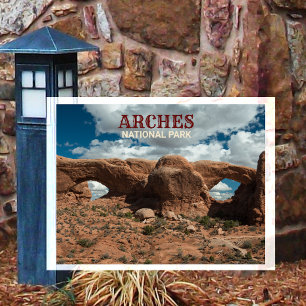 Die Brille, Nord- und Süd-Fenster, Arches NP Postkarte