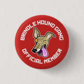 Die Brindle Jagdhund-Gruppe Button (Vorderseite)