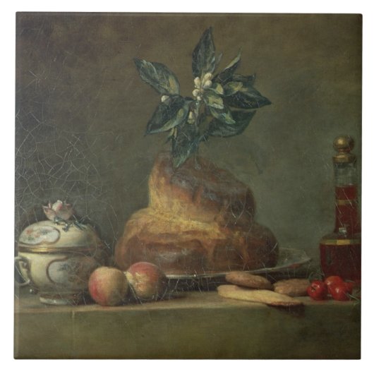 Die Brioche oder der Nachtisch, 1763 (Öl auf Fliese (Vorderseite)