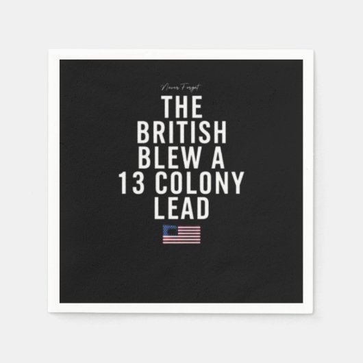 Die Briten brachten ein dreizehnköpfiges Lead Serviette (Vorderseite)