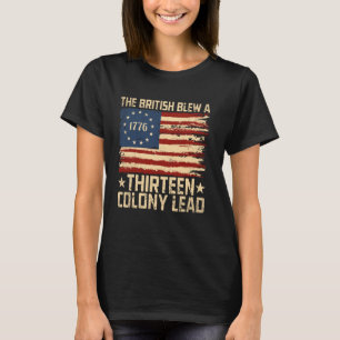 Die Briten brachten eine 13 Kolonie Lead Patriotic T-Shirt