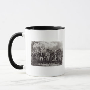 Die Briten, die ihre Arme übergeben Tasse