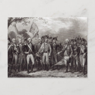 Die Briten geben ihre Waffen auf Postkarte