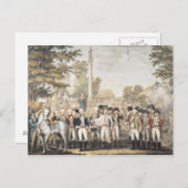 Die Briten übergeben sich General Washington Postkarte (Vorne/Hinten)