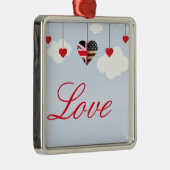 Die britische amerikanische Liebe hört Wolken Ornament Aus Metall (Rechts)