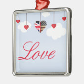 Die britische amerikanische Liebe hört Wolken Ornament Aus Metall (Links)