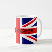Die britische Flagge Großbritannien Kaffeetasse (VorderseiteRechts)