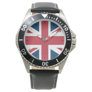 Die britische Flagge Union Jack Armbanduhr