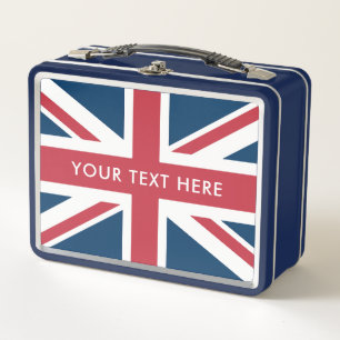 Die britische Flagge Union Jack Blau Metall Brotdose