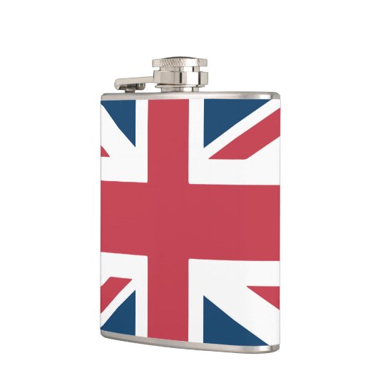 Die britische Flagge Union Jack Flachmann (Links)
