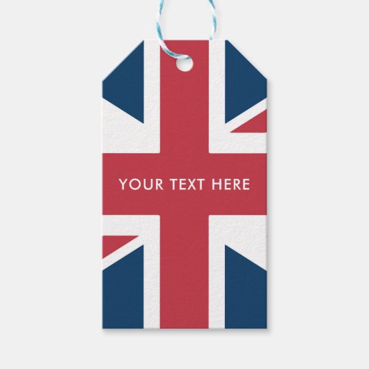 Die britische Flagge Union Jack Geschenkanhänger (Vorderseite)