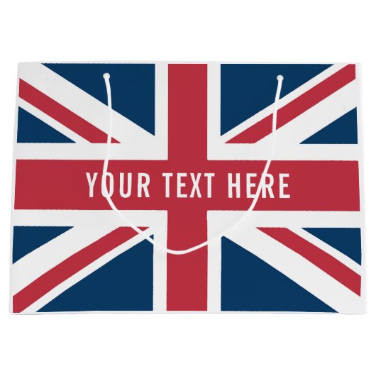 Die britische Flagge Union Jack Große Geschenktüte (Vorderseite)