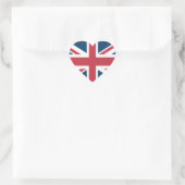 Die britische Flagge Union Jack Herz-Aufkleber (Tasche)