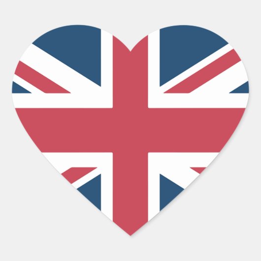 Die britische Flagge Union Jack Herz-Aufkleber (Vorderseite)