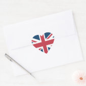 Die britische Flagge Union Jack Herz-Aufkleber (Umschlag)