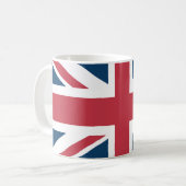 Die britische Flagge Union Jack Kaffeetasse (Vorderseite Links)