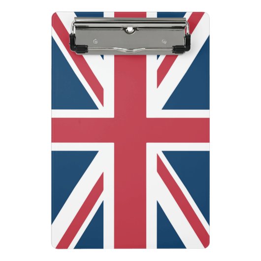 Die britische Flagge Union Jack Mini Klemmbrett (Vorderseite)