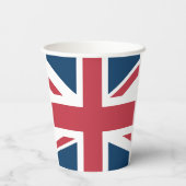 Die britische Flagge Union Jack Pappbecher (Rückseite)