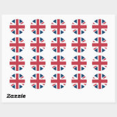 Die britische Flagge Union Jack Runder Aufkleber (Blatt)