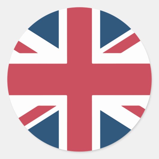 Die britische Flagge Union Jack Runder Aufkleber (Vorderseite)