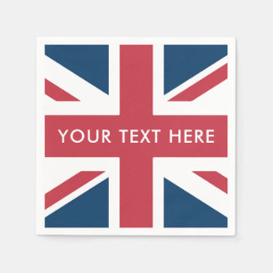 Die britische Flagge Union Jack Serviette