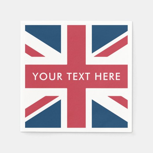 Die britische Flagge Union Jack Serviette (Vorderseite)