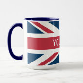 Die britische Flagge Union Jack Tasse (Links)