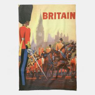 Die britische Königliche Garde des Vintagen Königs Geschirrtuch
