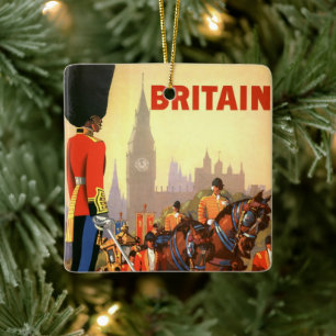 Die britische Königliche Garde des Vintagen Königs Keramikornament