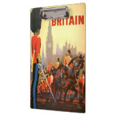 Die britische Königliche Garde des Vintagen Königs Klemmbrett (Links)