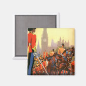 Die britische Königliche Garde des Vintagen Königs Magnet (Vorderseite/Rückseite)
