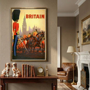Die britische Königliche Garde des Vintagen Königs Poster