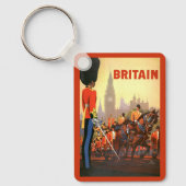 Die britische Königliche Garde des Vintagen Königs Schlüsselanhänger (Vorderseite)