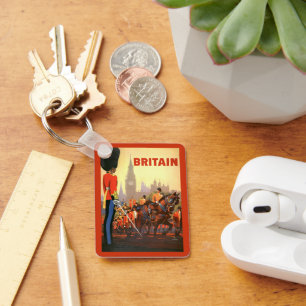 Die britische Königliche Garde des Vintagen Königs Schlüsselanhänger