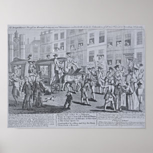 Die britische Patriot-Prozession durch Poster