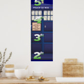 Die britische Polizei-Box Wachstumsdiagramm. Poster (Küche)