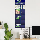 Die britische Polizei-Box Wachstumsdiagramm. Poster (Heimbüro)