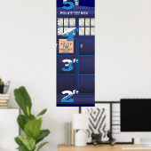 Die britische Polizei-Box Wachstumsdiagramm. Poster (Heimbüro)