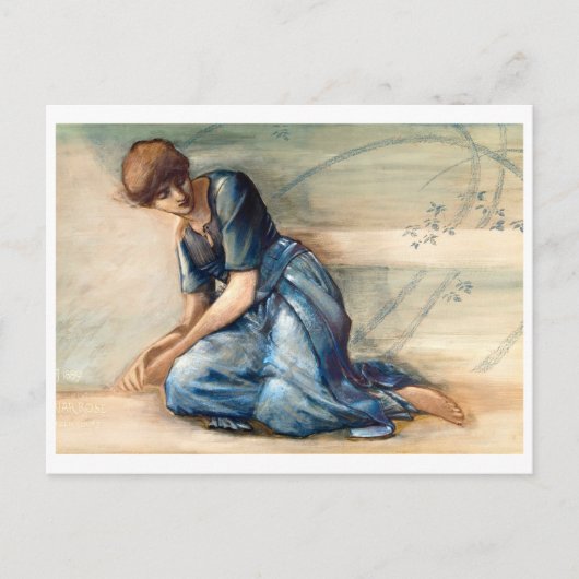 Die britische Rose von Edward Burne-Jones Postkarte (Vorderseite)