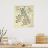 Die Britischen Inseln nach ihrer Kirche Poster (Küche)