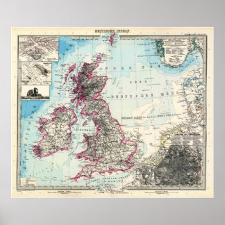 Die britischen Inseln Poster