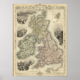 Die britischen Inseln Poster