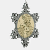 Die britischen Inseln Schneeflocken Zinn-Ornament (Links)