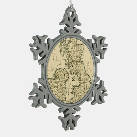 Die britischen Inseln Schneeflocken Zinn-Ornament (Links)