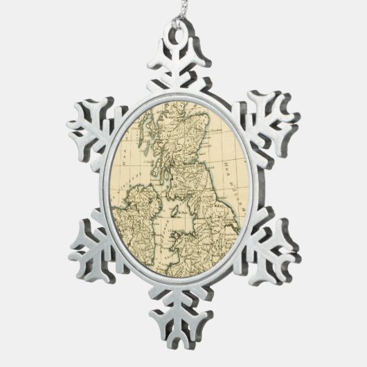 Die britischen Inseln Schneeflocken Zinn-Ornament (Rechts)
