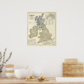 Die Britischen Inseln von 1066 bis 1485 Poster (Küche)