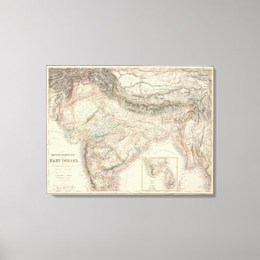 Die britischen Possessions in den Ostindien Leinwanddruck (Vorderseite)