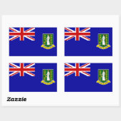 Die British- Virgin Islandsflagge Rechteckiger Aufkleber (Blatt)
